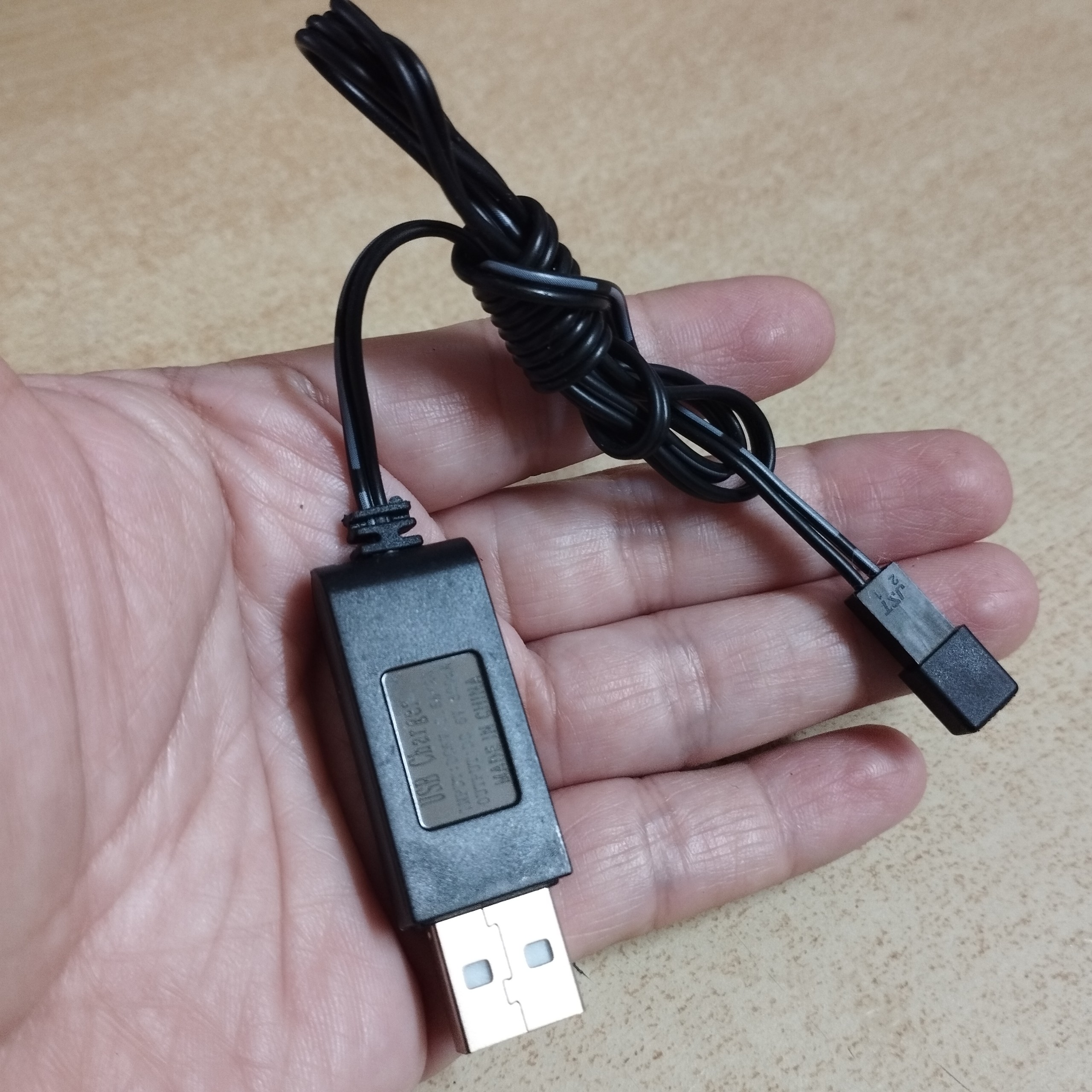 Dây cáp sạc pin 6V dung lượng 300mA chân cắm JST có thể sạc pin 4.8V