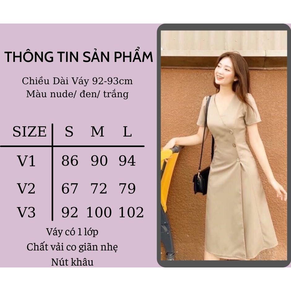 Đầm Công Sở Vạt Chéo SANMAY Đầm Đi Tiệc Cưới Hàn Quốc Trẻ Trung Nữ Cao Cấp, Vải Cotton Lạnh, Thiết Kế Cao Cấp VD032