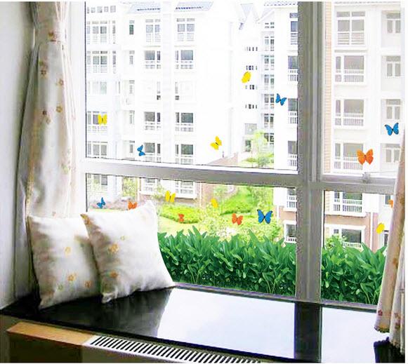 DECAL DÁN CHÂN TƯỜNG CỎ XANH