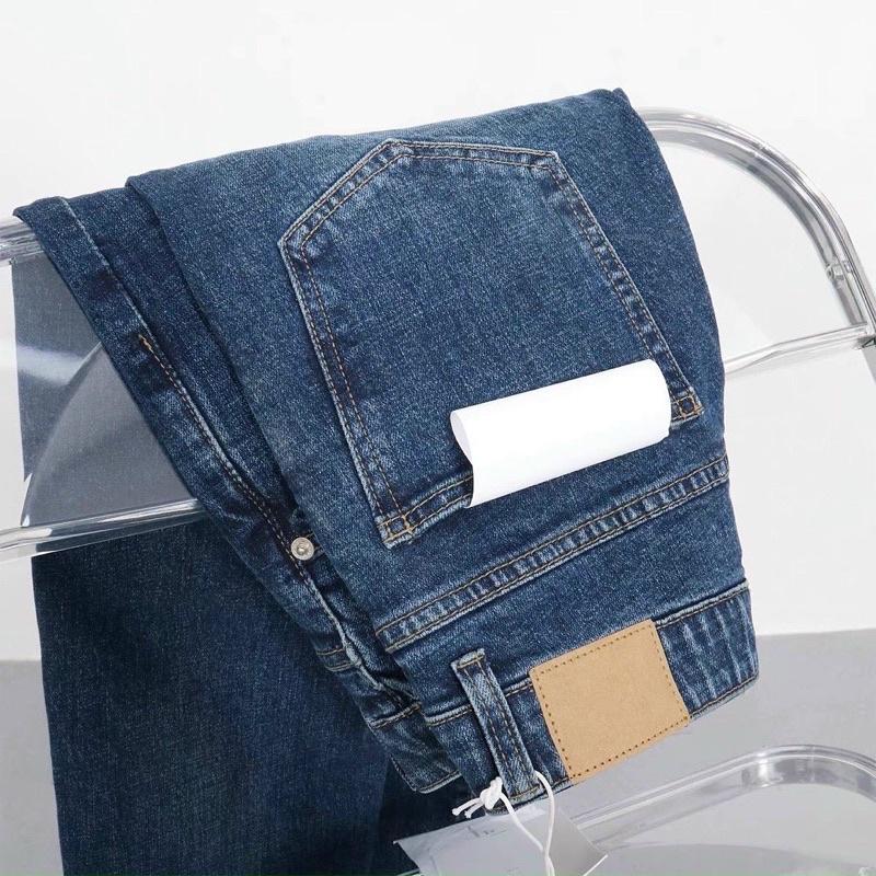 Quần jean nam nữ,thiết kế trơn rách đùi J 010