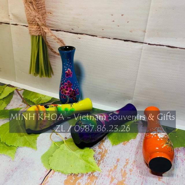 Combo 3 Lọ Hoa Sơn Mài Mini 14 Cm - Vietnamese Lacquer Vase