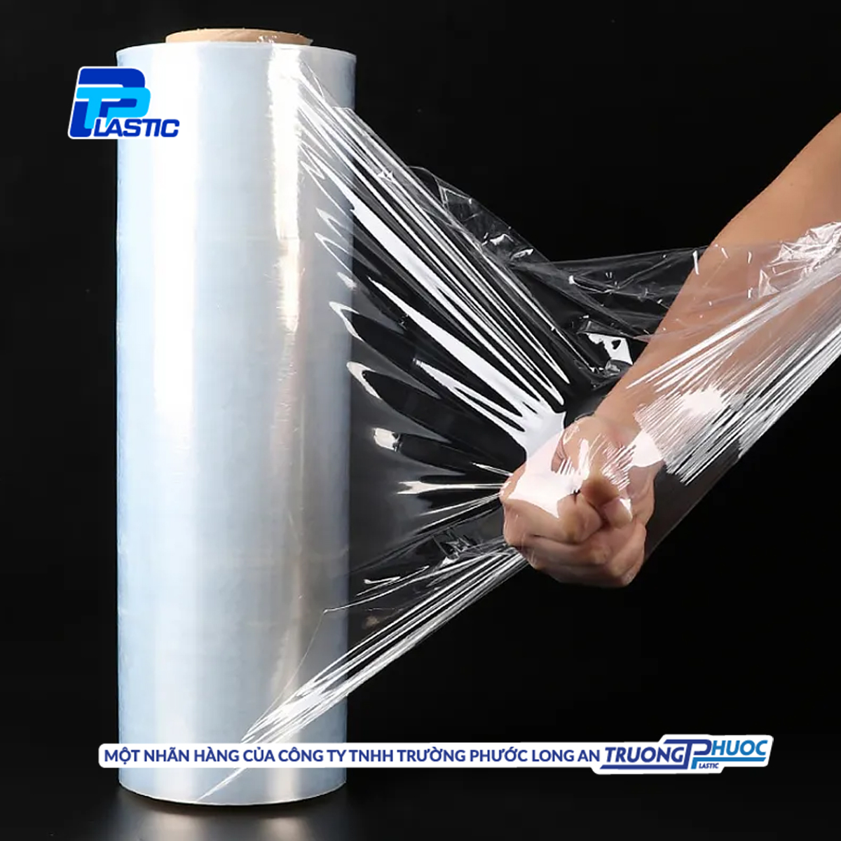 Màng PE Quấn Hàng Pallet TPP, PE Stretch Film, Màng Nhựa Bọc Hàng, Màng Co, Màng Cuốn Hàng,Màng Chít, 3.96kg/cuộn, TRONG SUỐT