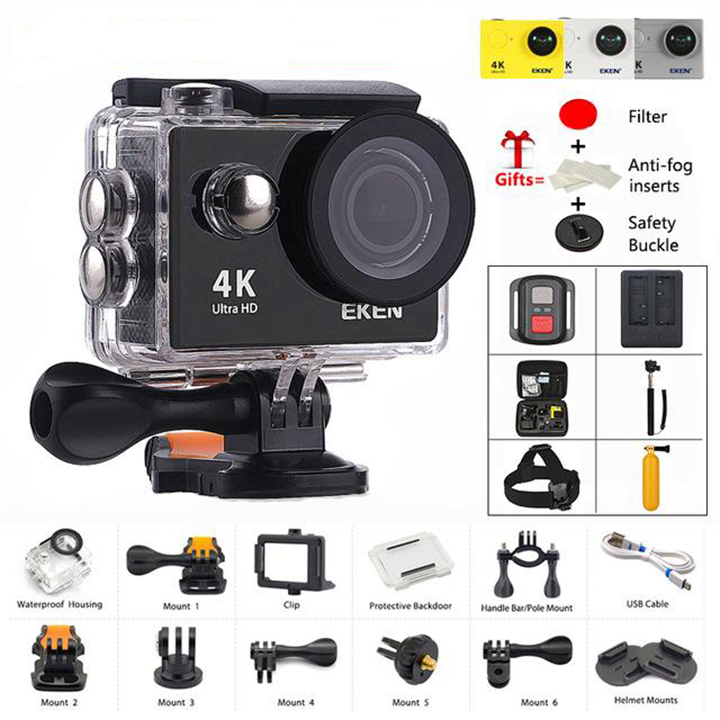 Camera Hành Trình Sports 4K Ultra Hd Wifi, Độ Phân Giải 1080P Full HD, Chống Rung Lắc, Chống Nước