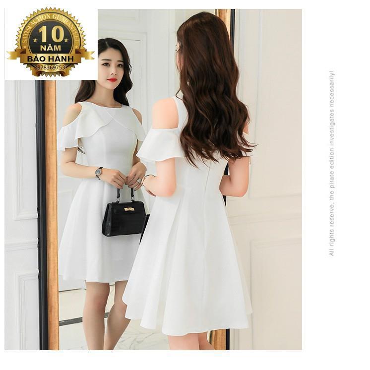 SALE - Đầm xòe cut out vai công sở, dự tiệc, dạo phố trẻ trung, xinh đẹp Misa Fashion MS308 - Có 3 màu