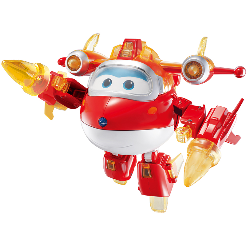 Đồ Chơi SUPERWINGS Robot Biến Hình Siêu Vệ Binh Jett Tia Chớp Có Đèn Và Âm Thanh YW760921