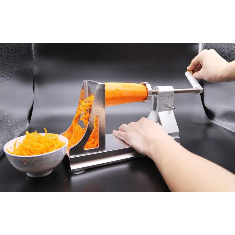 MÁY CẮT KHOAI TÂY DẠNG SỢI - máy cắt sợi cà rốt - Máy cắt củ khoai tây quấn tôm