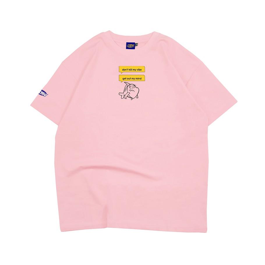 Áo thun nữ cotton màu hồng san hô in hình | DKMV Coral Empty Tee