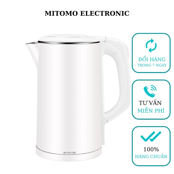 Ấm siêu tốc 2.3l inox 304 CÓ THÊM GIỮ ẤM 60 ĐỘ