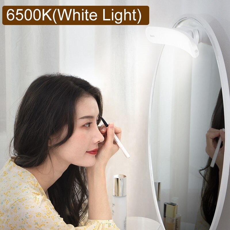 Đèn cảm ứng, pin sạc chuyên dùng cho gương trang điểm Baseus Sunshine Series - Stepless Dimmer Mirror Light (2200mAh, High CRI Lamp Beads, Stepless Dimming) - Hàng chính hãng