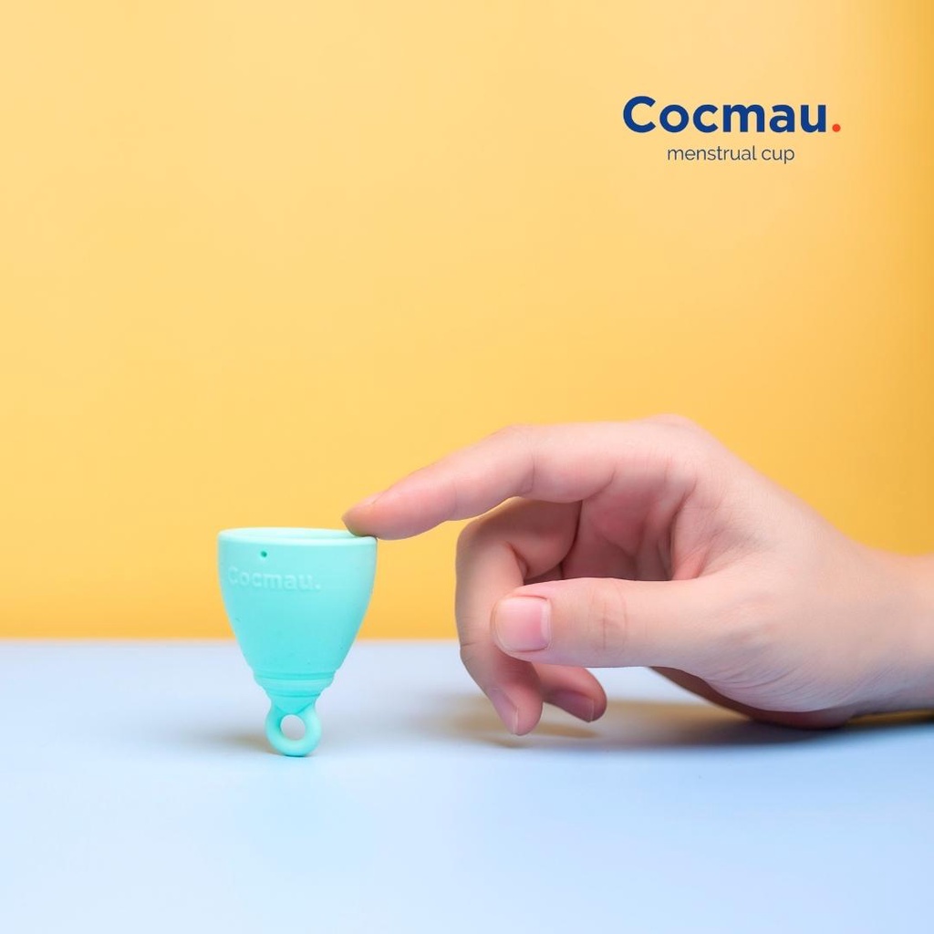 Cốc nguyệt san Cocmau - vừa vặn nhất với người châu Á  - cuống tròn vành ẩn thông minh - 100% silicone y tế nhập từ Đức