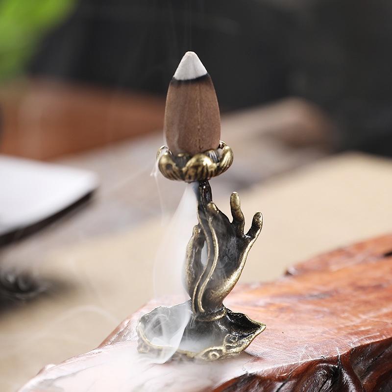 Thác xông trầm nụ "Dâng sen" chống cháy - Lư xông đốt trầm
