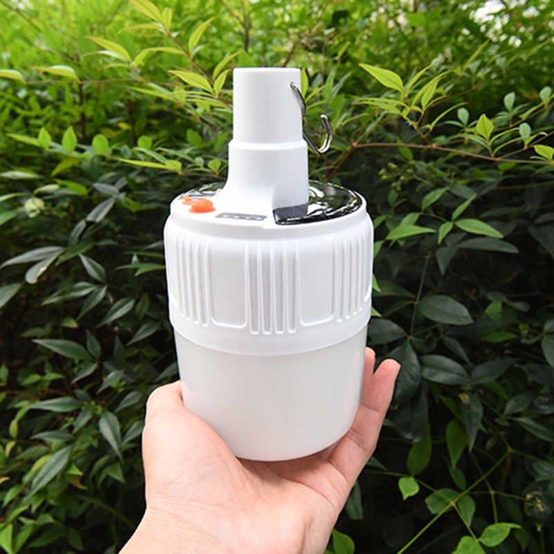 Bóng đèn sạc năng lượng liền thể phi 100 siêu sáng SL24 - có điều khiển từ xa, chế độ hiển thị pin