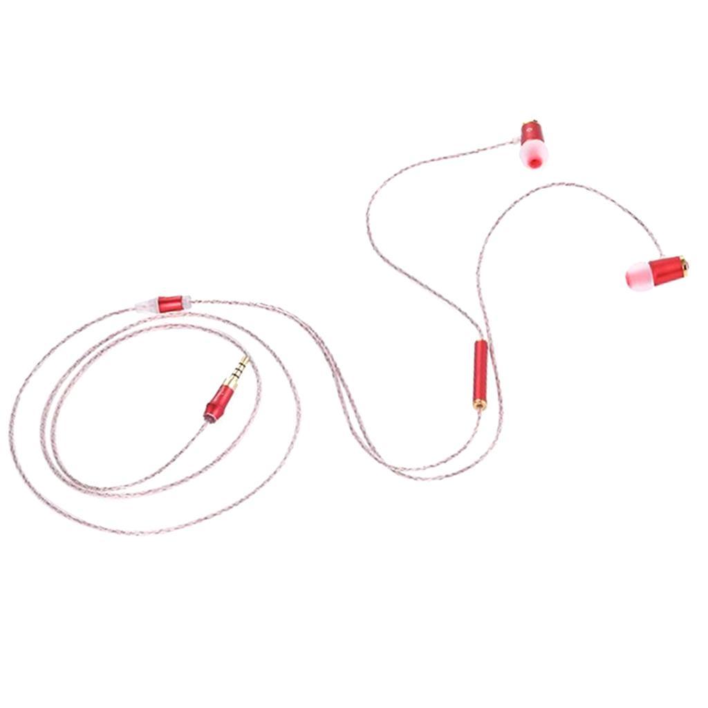 1.2m Wired Earphone In Ear Earbuds Earpiece Metal HiFi Headphones
