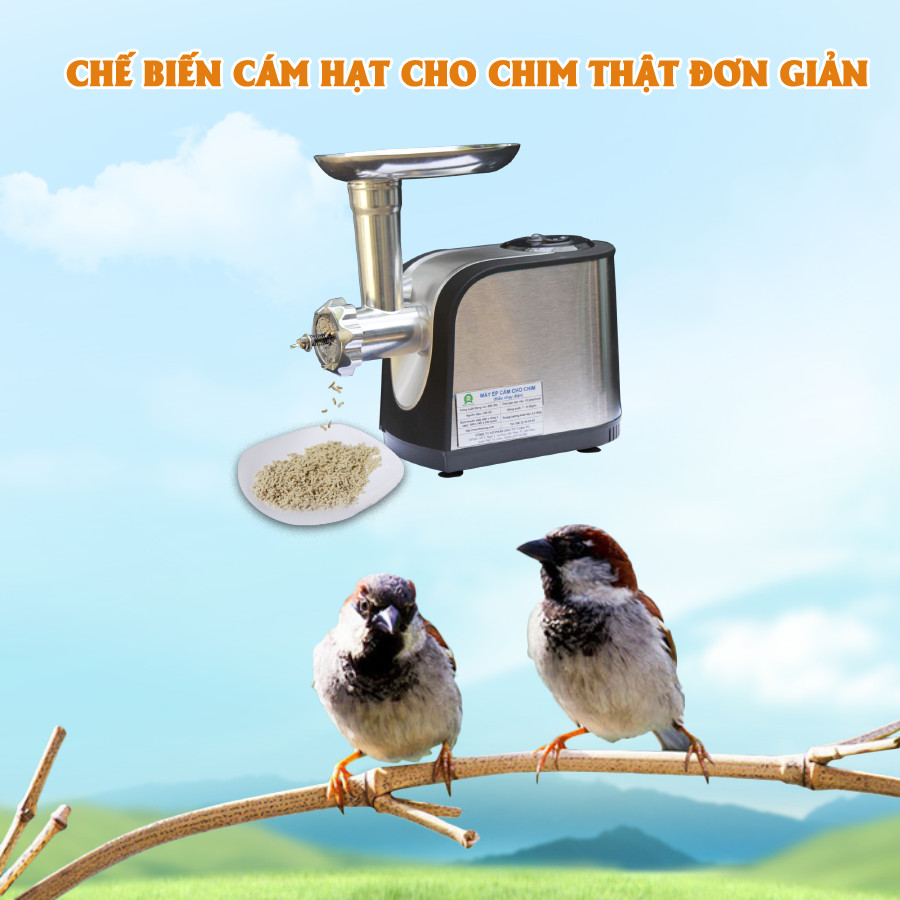 Máy đùn cám hạt cho chim chạy điện 650w