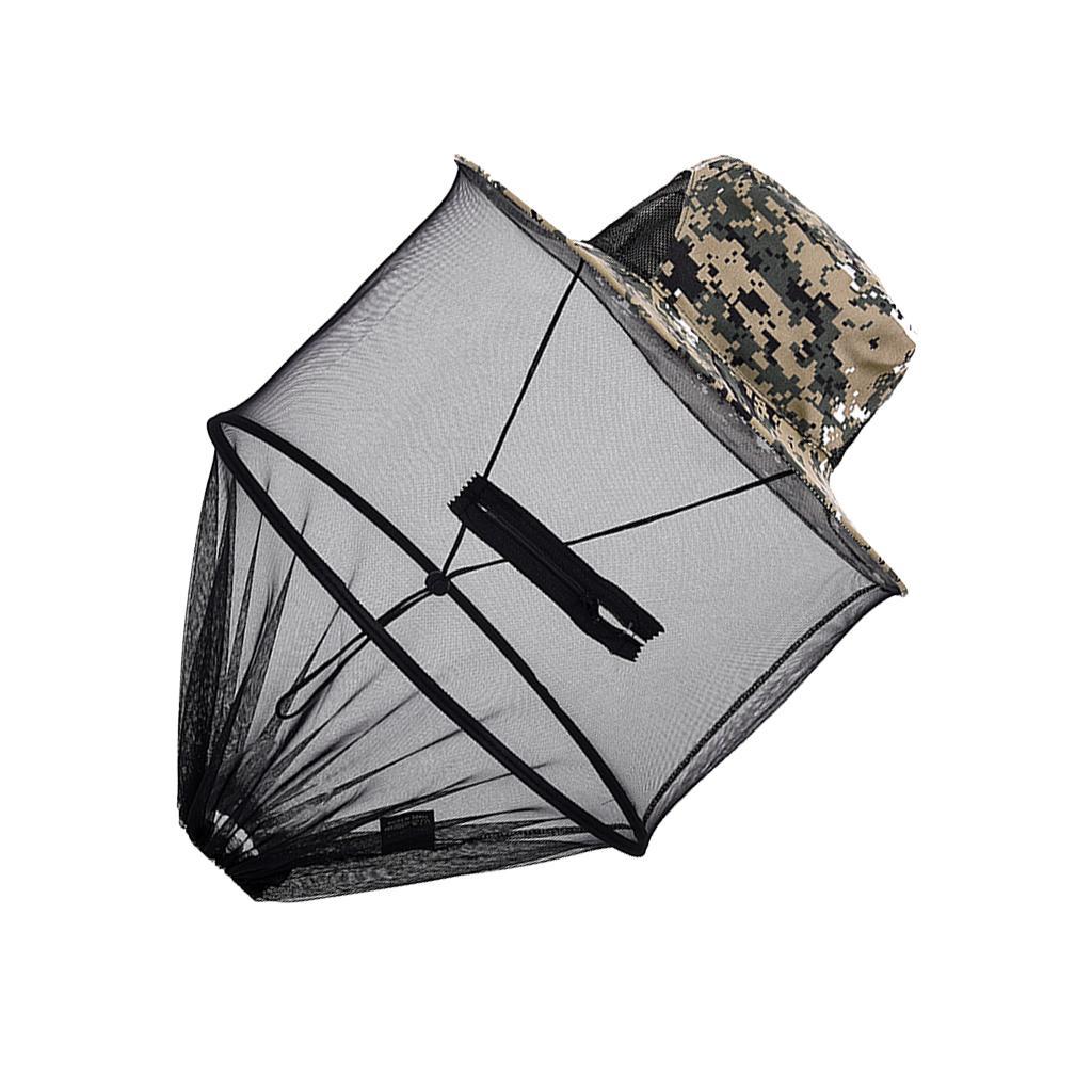 Anti Mosquito Mesh Head Face Protection Fishing Mask Hat Poloere
