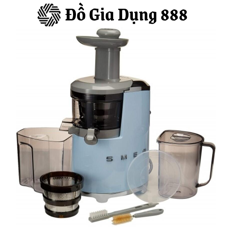 Máy Ép Chậm Smeg, Máy Ép Trái Cây Chậm, Công Suất 150W, 2 Lưới Lọc, Nhập Đức, Slow Juicer Smeg, Nhập Đức,s BH 12 Tháng