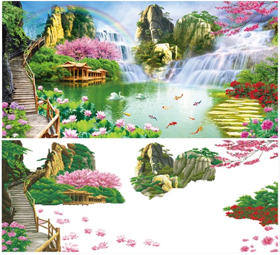 Tranh đính đá thiên nhiên kì diệu VS192 - 160 x 80 cm - chưa đính