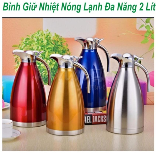 Bình giữ nóng/ lạnh mỏ vịt dung tích 2L đặt bàn tiếp khách cho gia đình, văn phòng, thiết kế sang trọng hiện đại với nhiều màu khác nhau - Phích 2 lít giữ nhiệt đa năng