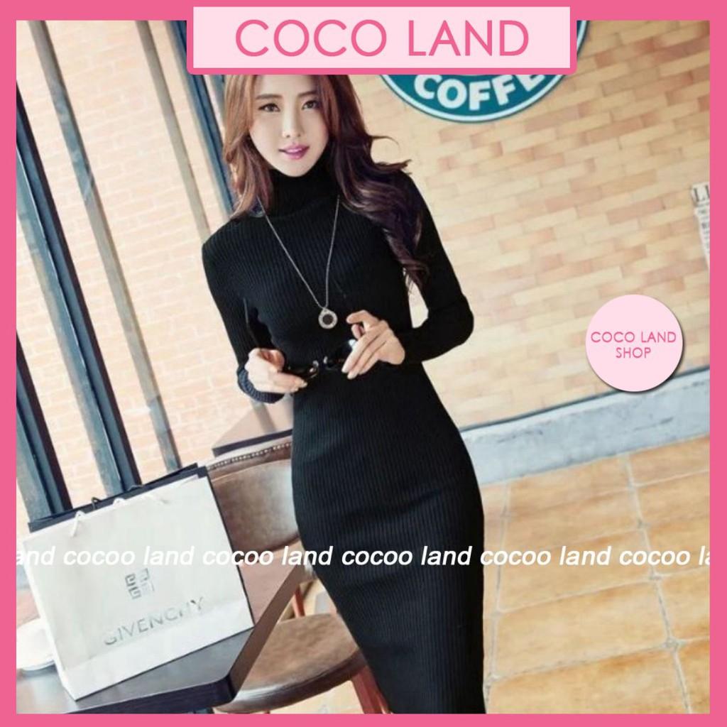 Váy len tăm body cổ lọ coco land ulzzang