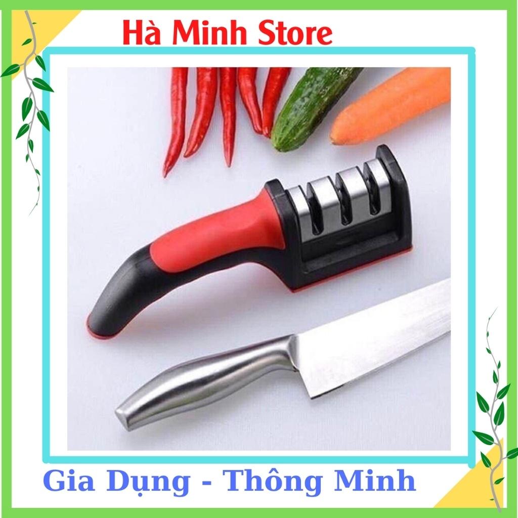 Dụng Cụ Mài Dao Cầm Tay Siêu Nhanh Siêu Sắc Trong 5 Giây, 3 Cấp Độ Tiên lợi - Mài Dao 3 Lưỡi Inox Gia Dụng Hà Minh