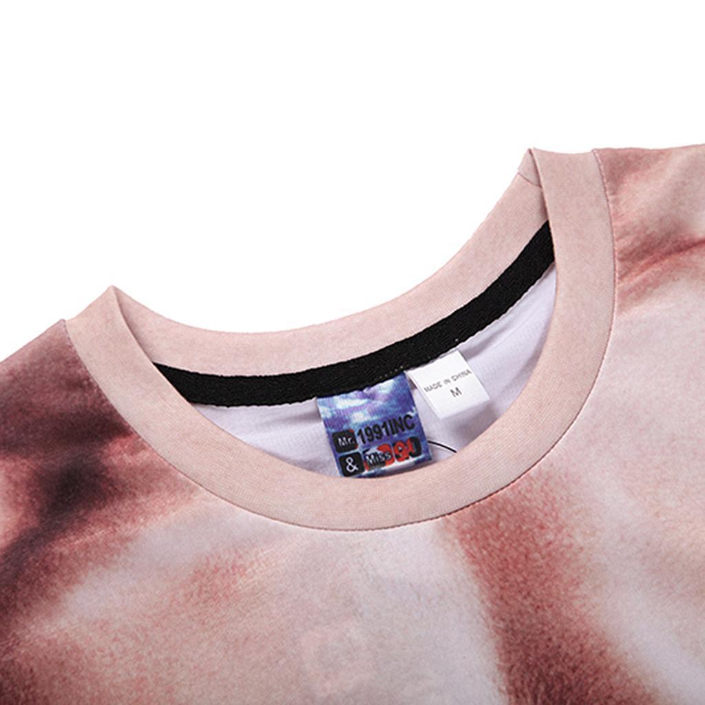Funny American Style T-Shirt Men Summer 3D Print Crew Neck Short Sleeve Muscle Man Tee M-3XL