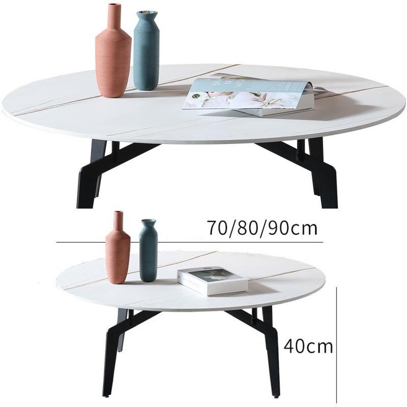 Bàn trà mặt đá ceramic, chân sắt sơn tĩnh điện SAM003