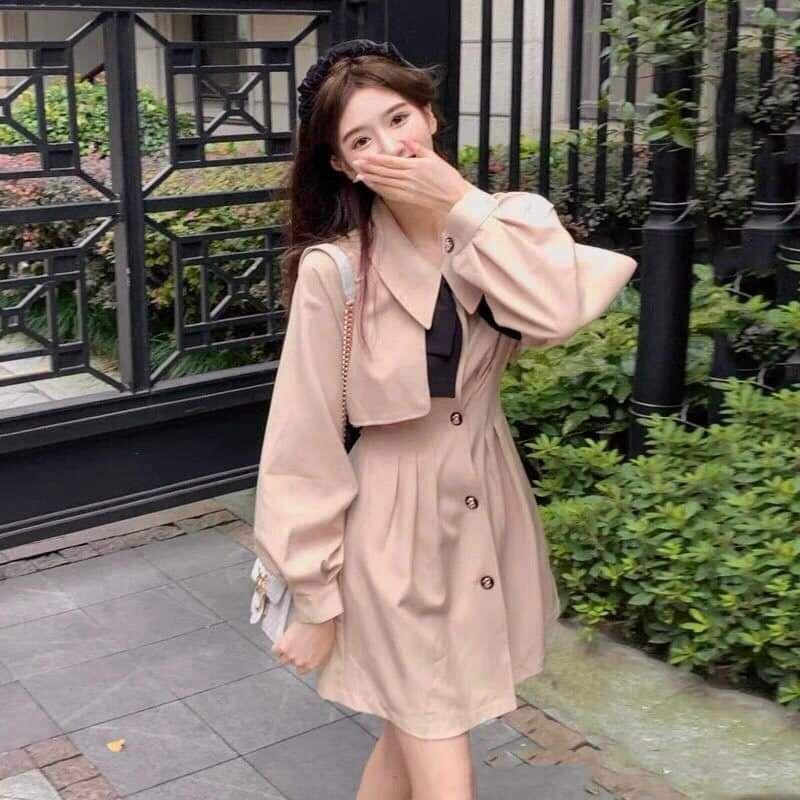ĐẦM XÒE TAY DÀI PHỐI NƠ XINH XẮN