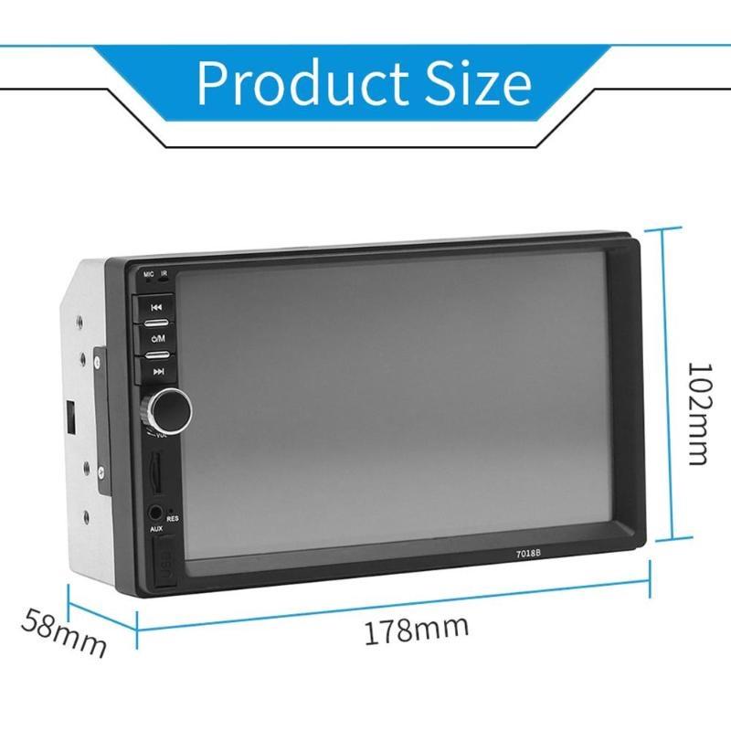 7018B 3rd 7 inch HD 2 DIN Xe hơi Bluetooth MP5 Player Hỗ trợ kết nối điện thoại di động (Android & IOS MirrorLink)