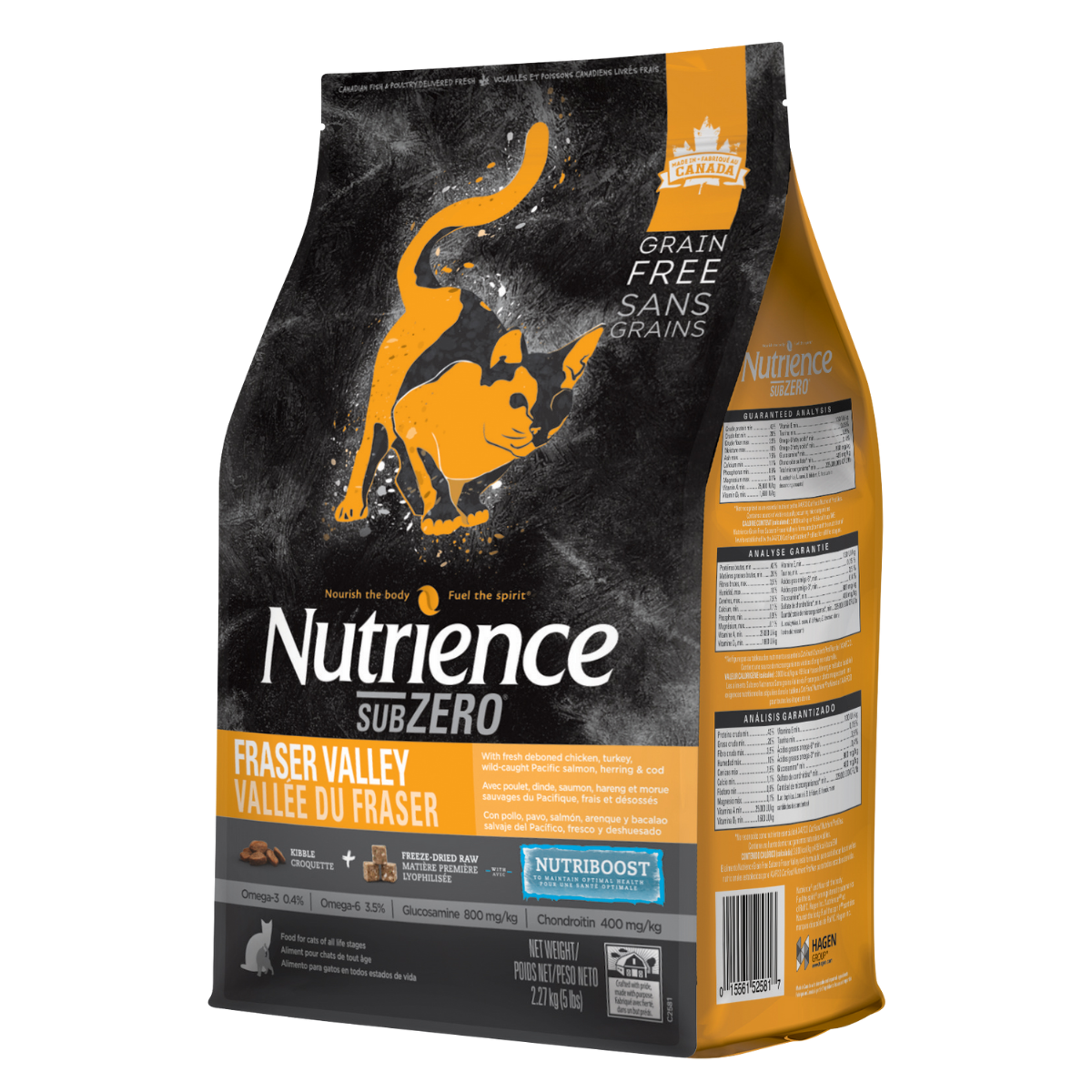 Thức Ăn Hạt Cho Mèo Anh ALD & ALN Nutrience Subzero Bao 5kg - Thịt Gà, Cá Hồi, Rau Củ, Trái Cây Tự Nhiên