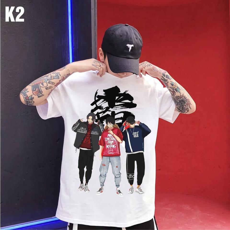 ÁO THUN UNISEX COTTON BIGSIZE BA TRAI CHỮ TÀU LEOLEE