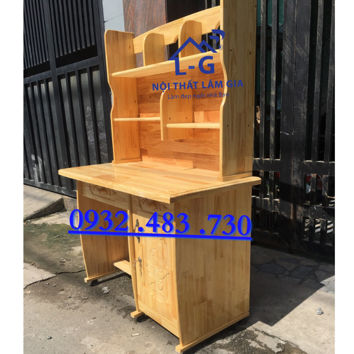 Bàn học sinh gỗ thông rộng 1m màu vàng tự nhiên