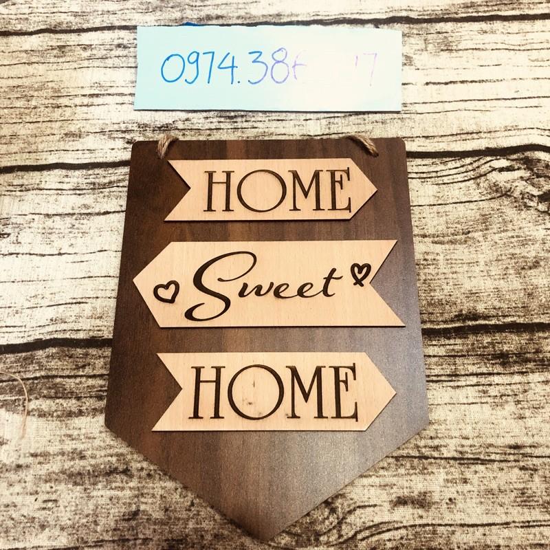 Bảng gỗ decor chữ Home Sweet Home treo tường trang trí phòng khách phòng ngủ homestay