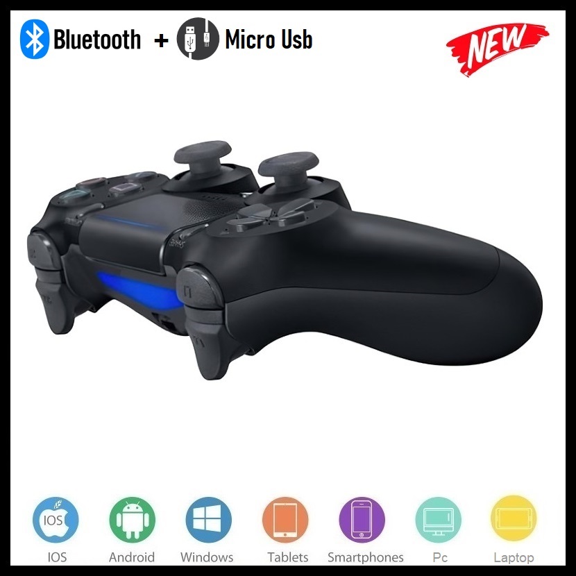 Gamepad Không dây Bluetooth PlayStation Black cho máy tính - điện thoại - máy game Console