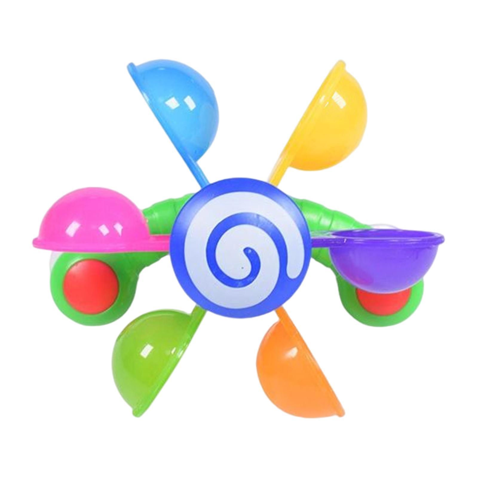 Baby Shower Windmill Toy Whirling Waterfall Rotating Windmill Colorful Waterwheel Bath Time Fun Toys for Baby Preschool Boys Girls
