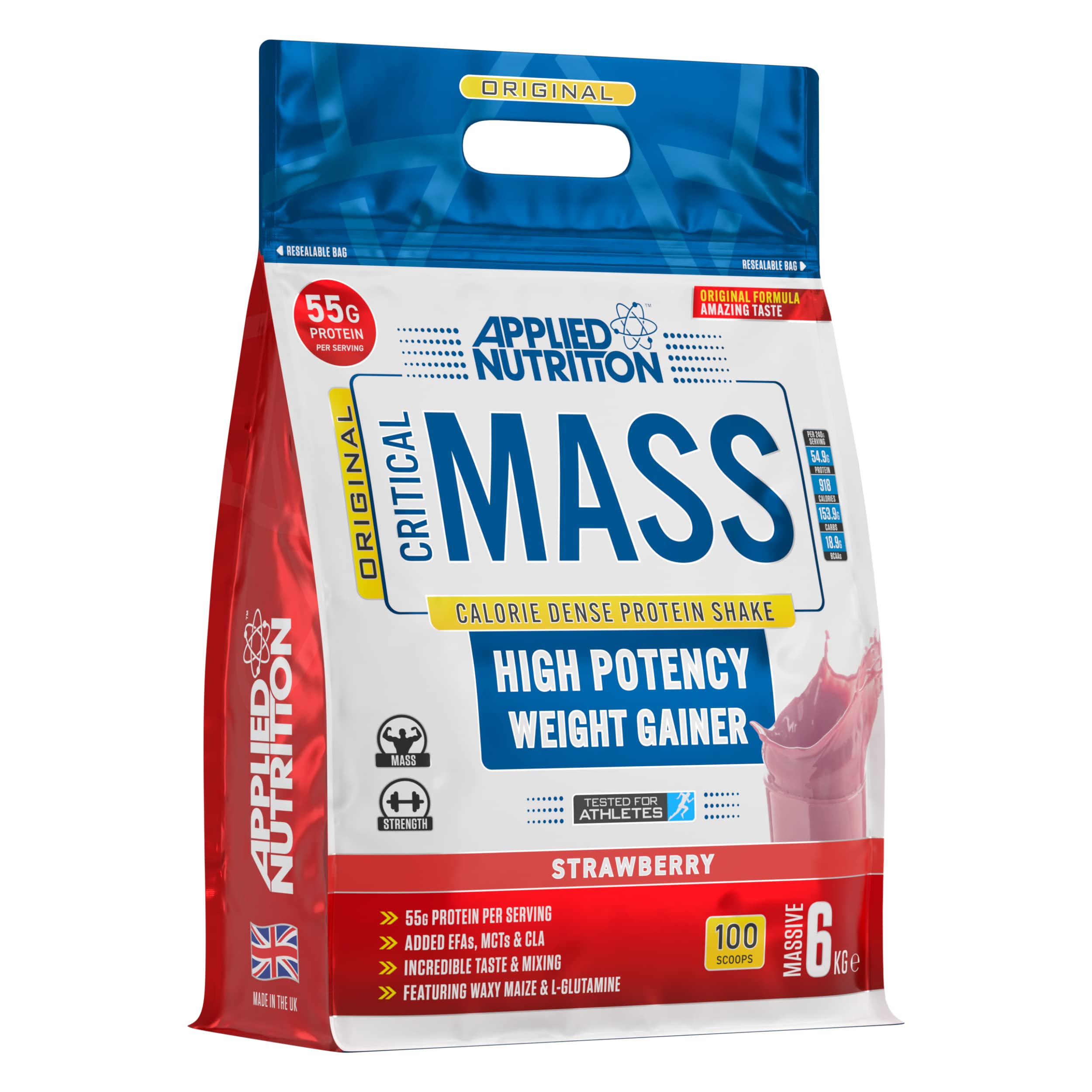 Original Critical Mass Sữa Tăng Cân Nhanh Cho người Gầy 6kg (25 Lần Dùng) Applied Nutrition