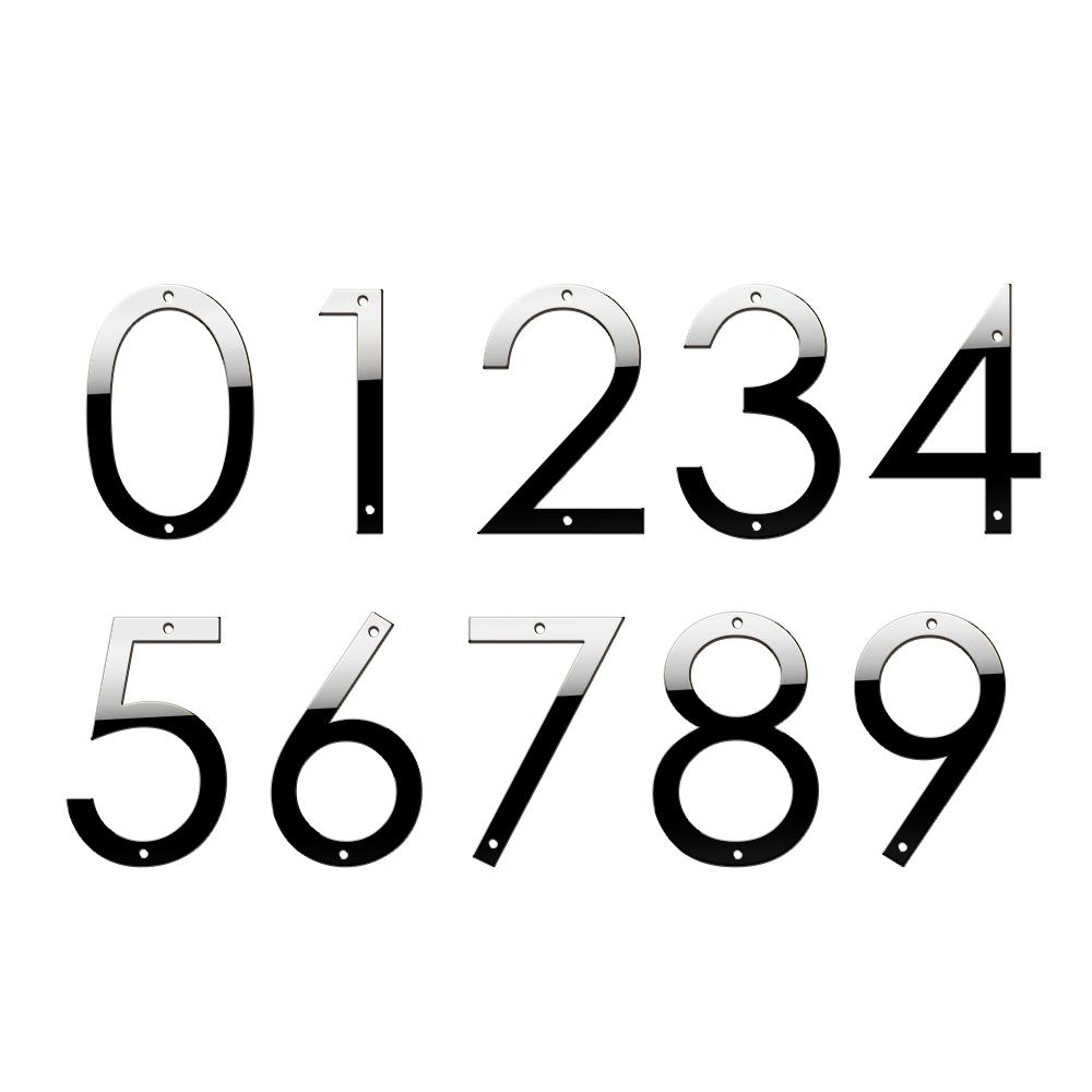 Số nhà bằng thép không gỉ- 5 inch-chống chịu thời tiết 3D- làm số nhà ngoài trời hiện đại- Số 8