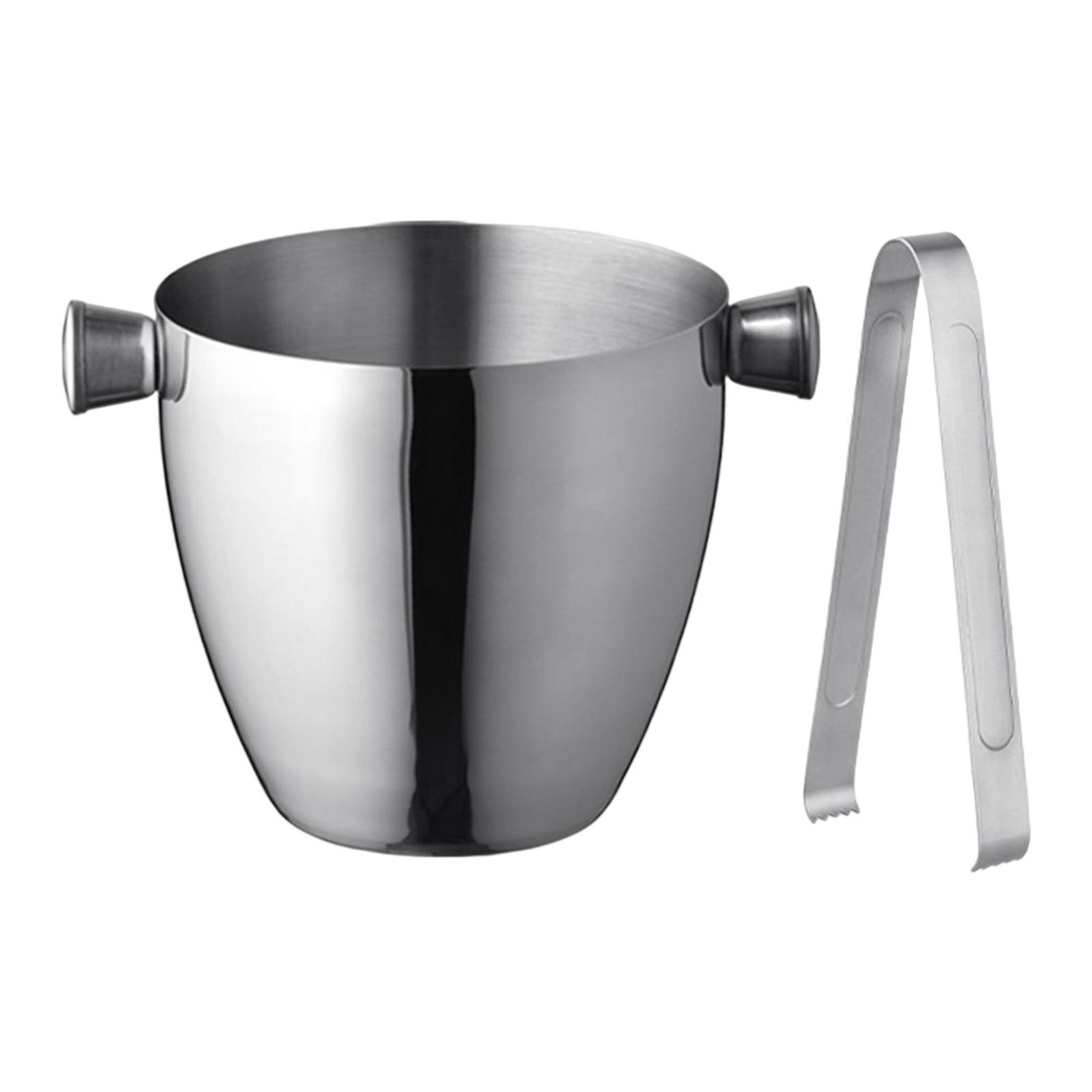 Stainless Steel Ice Beer Bucket Beer   Holder for Home BBQ Parties