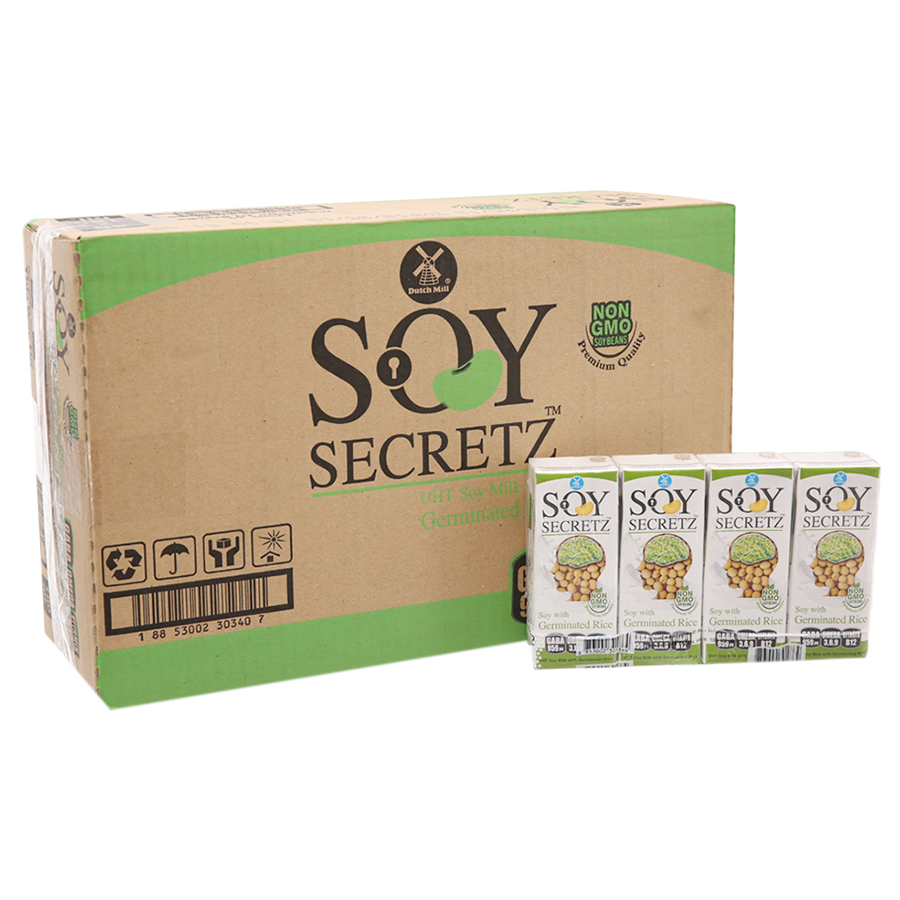 Thùng 48 Hộp Sữa Hạt Đậu Nành Với Gạo Mầm Soy Secretz  Nhập Khẩu Từ Thái Lan Giúp Hệ Thần Kinh Khỏe Mạnh, Tăng Tập Trung Và Làm Việc Hiệu Quả