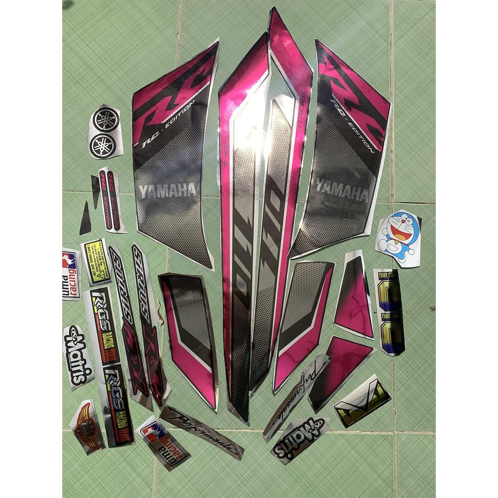 Tem sirius 110 RC hồng đen crom