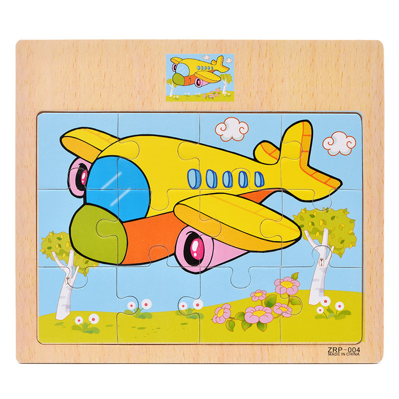 Đồ chơi tranh xếp hình gỗ 12 miếng puzzle - Đồ chơi thông minh trẻ em