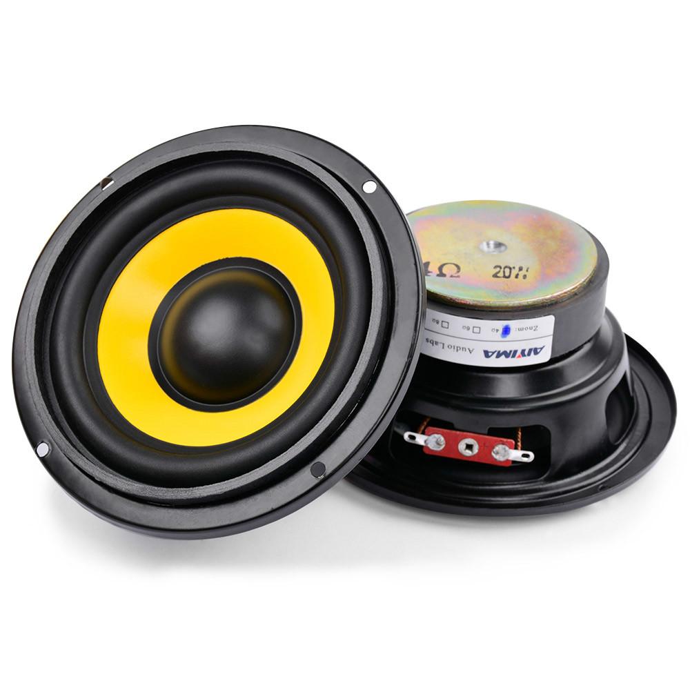 AIYIMA 2 Chiếc 4 Inch Rạp Hát Tại Nhà Tầm Trung Bass Loa 4 8 Ohm 20W Âm Thanh Loa Trầm Trình Điều Khiển tự Làm Loa Nghe Nhạc HIFI Color: 8 Ohm 20W Speaker