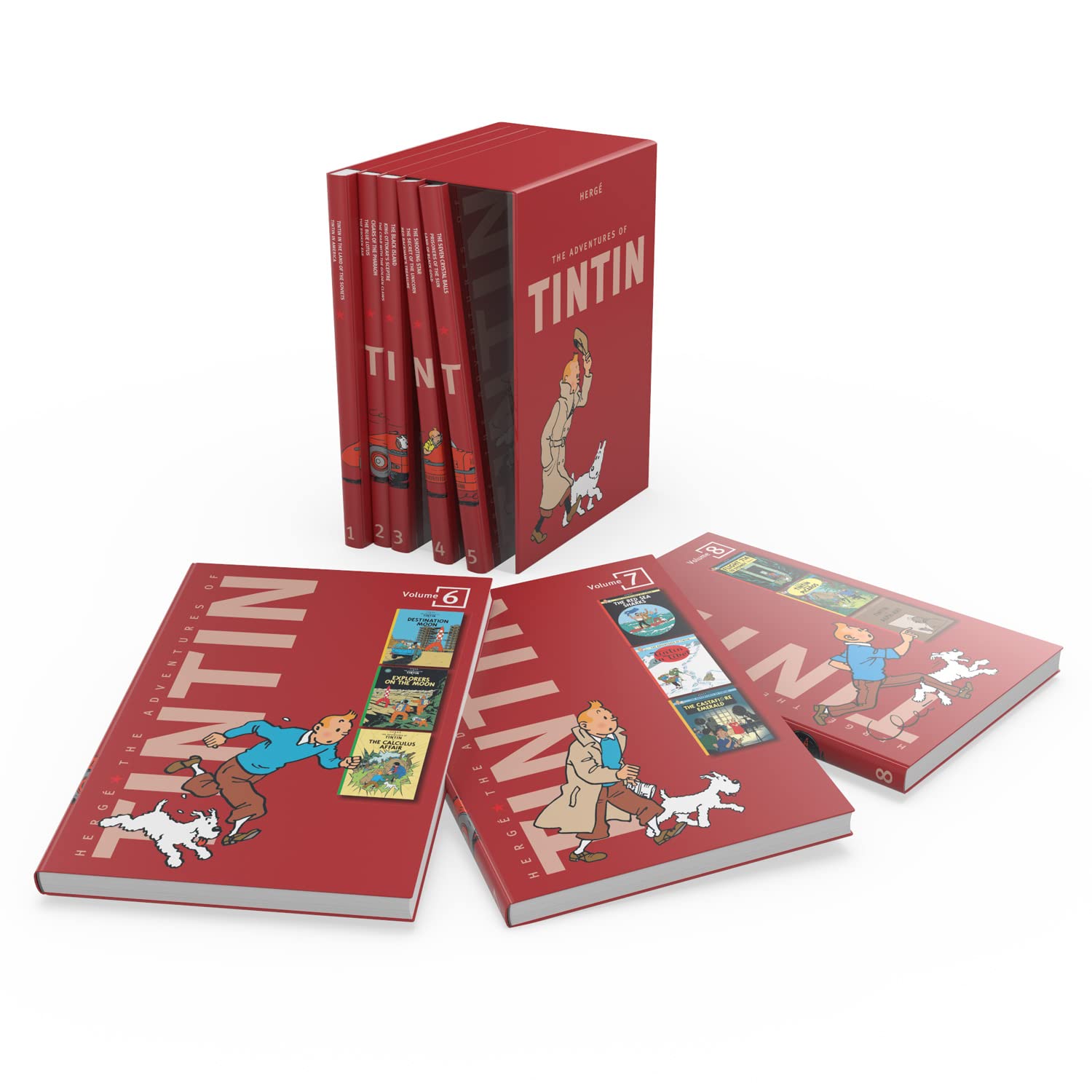 Tintin 8q nhập màu bìa cứng boxset