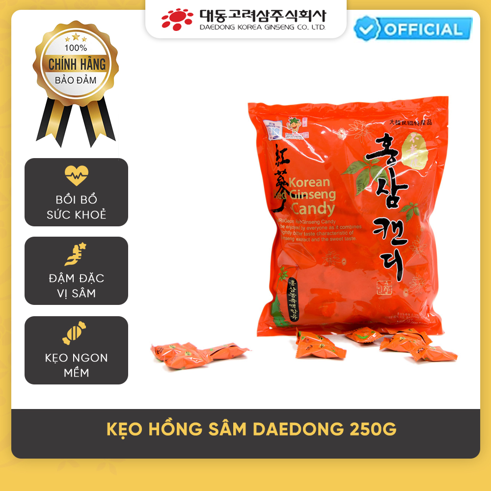 Kẹo hồng sâm Hàn Quốc Daedong Korea Ginseng 250gram 