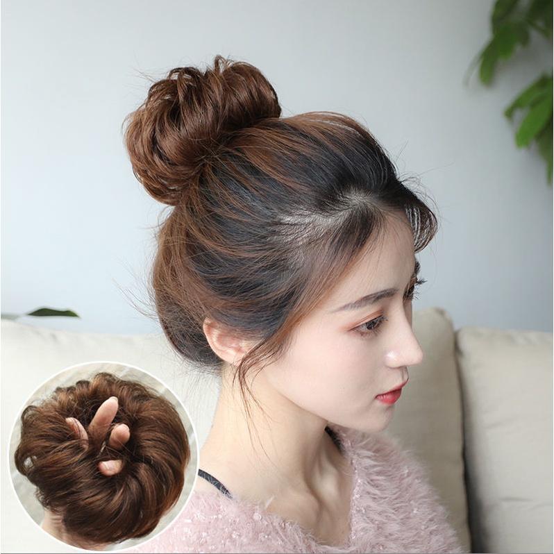 Búi tóc giả trung niên xoăn Hàn Quốc cao cấp - TGBX