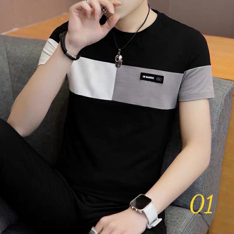 Áo phông nam, áo thun nam ngắn tay vải thun cotton 100% mặc thoáng mát - ATN02