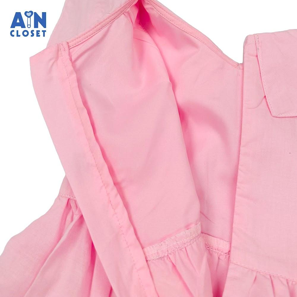 Đầm bé gái hoạ tiết Hoa Mẫu Đơn Thêu Hồng Cotton - AICDBGRDE3L0 - AIN Closet