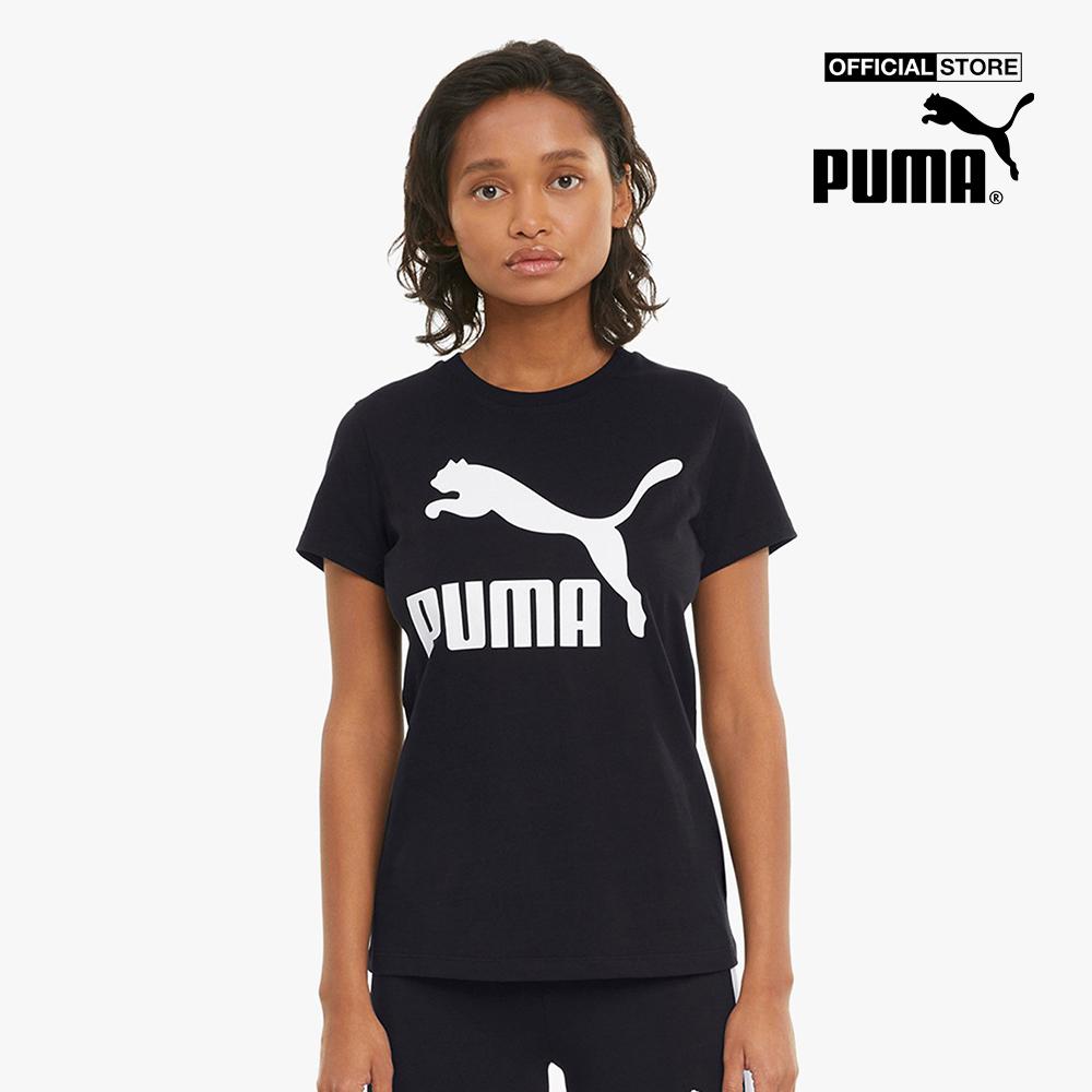 PUMA - Áo thun nữ tay ngắn cổ tròn Classics Logo 530076