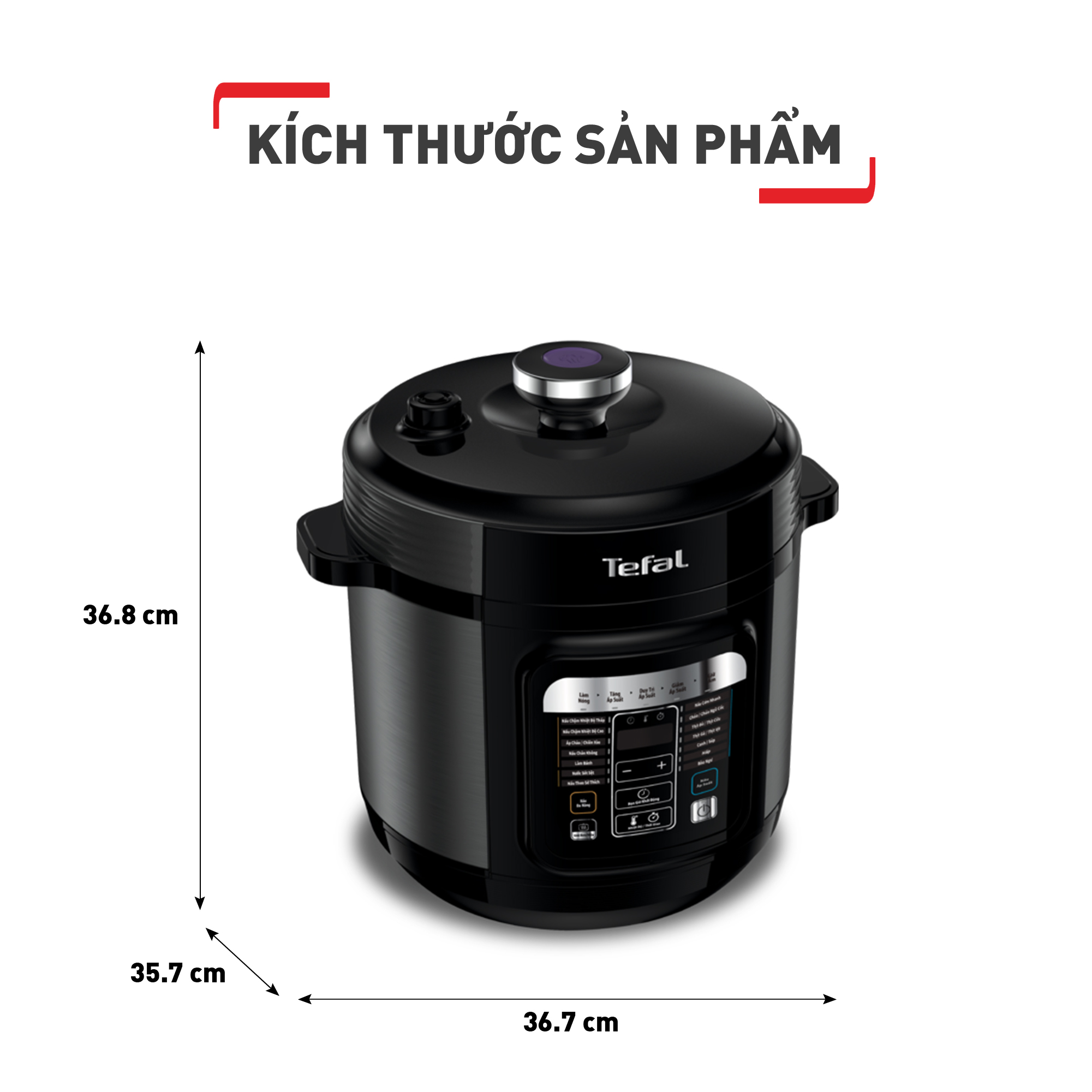 Nồi áp suất điện đa năng 6L Tefal CY601868 - Hàng chính hãng