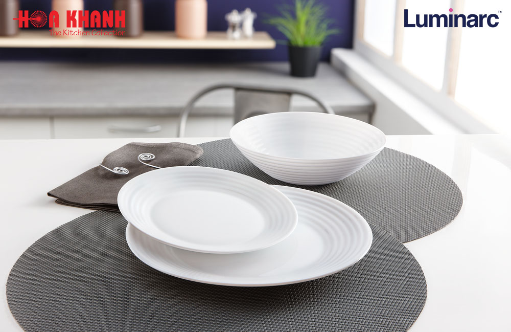Đĩa Sâu Thủy Tinh Luminarc Harena 23cm cường lực, kháng vỡ - 1 đĩa - N5413