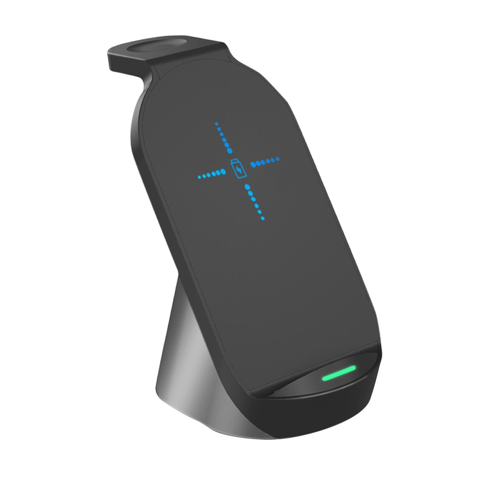 Desktop 15W Qi Wireless Charger Dock for iPhone XR 8 iWatch AirPods